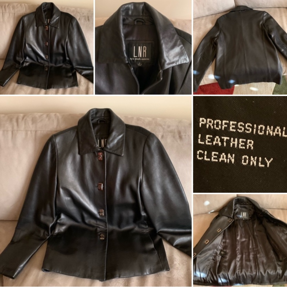 🧥EUC Genuine Womens Leather Black Thinsulated Short Car Jacket Coat Size Small